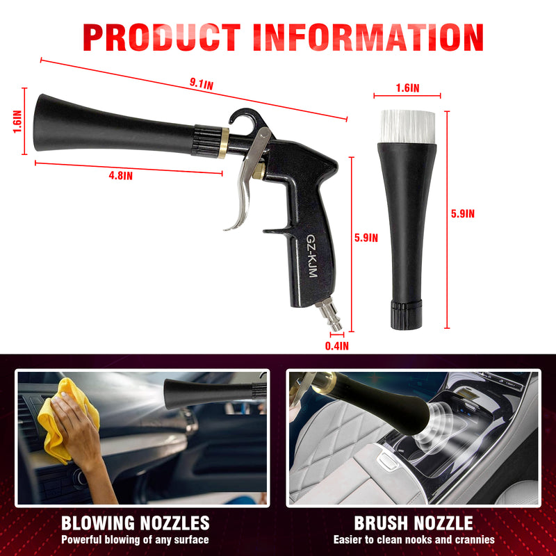High Pressure Air Blow Gun for Car Interior Detailing