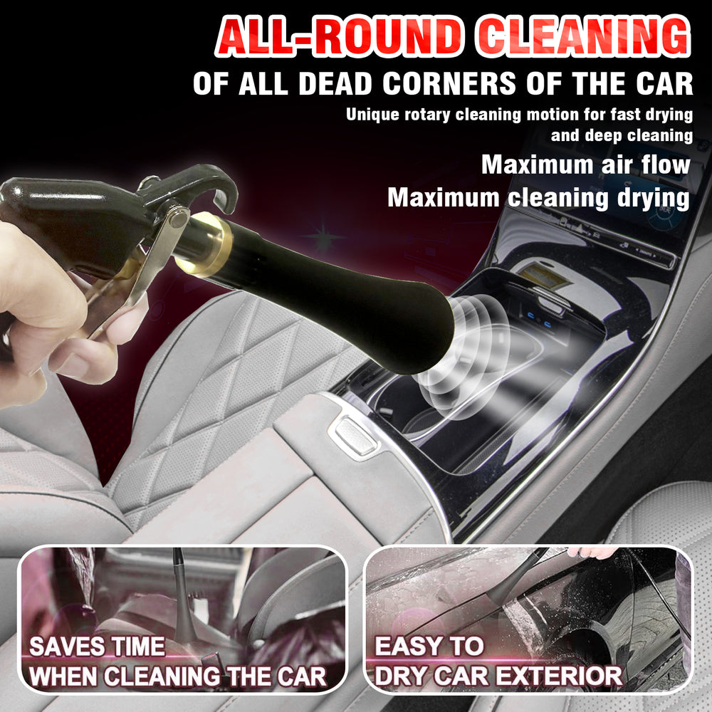 High Pressure Car Interior Spraying Washing Gun with 2 Set Nozzle Sprayer Connector Air Pulse Car Washing Equipment Tool (Upgrade-Dust blow gun)